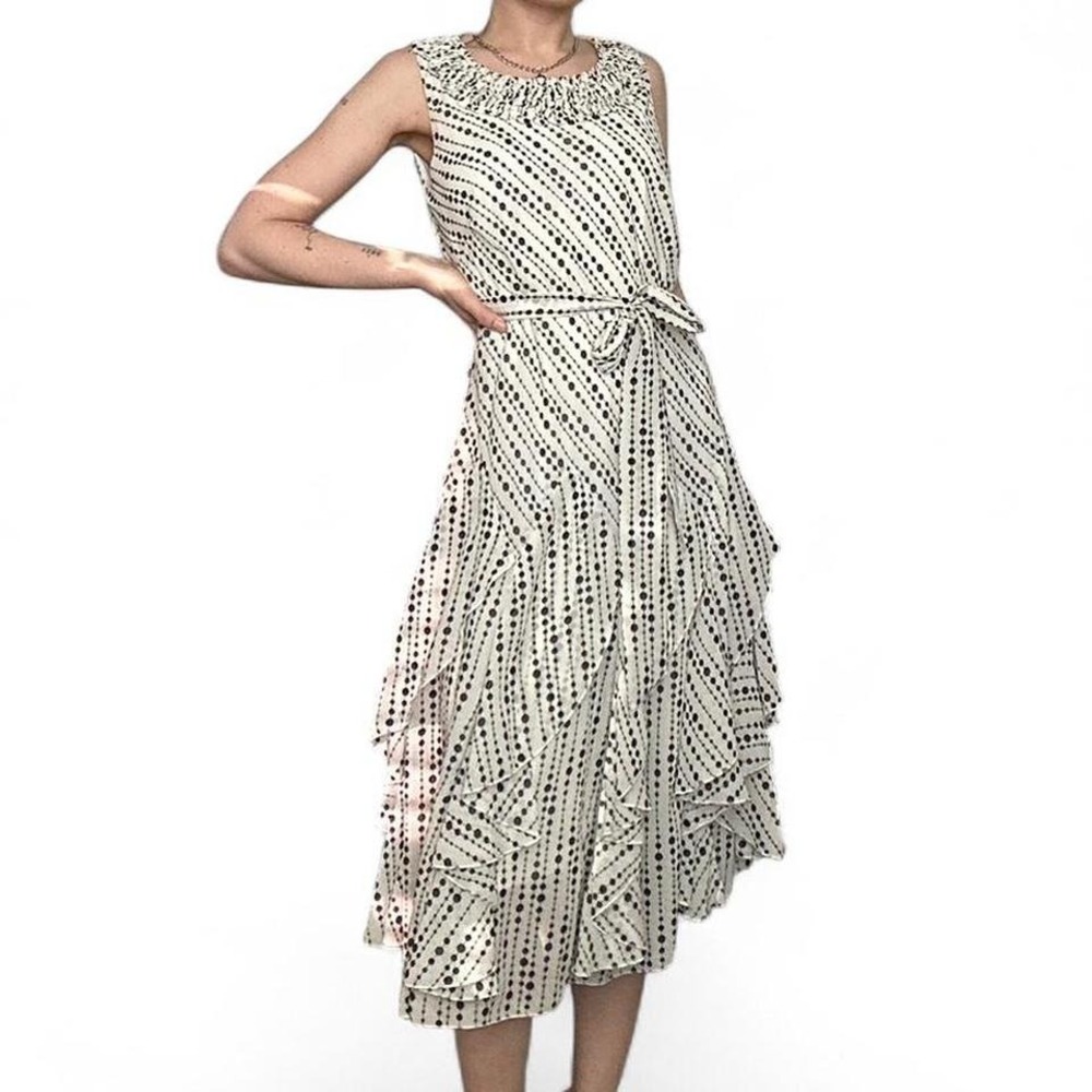 Robbie Bee retro ruffle swing dress